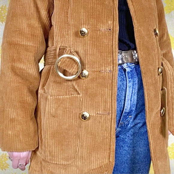 Vintage 70s tan corduroy buttoned Debbie Leigh coat ☀️ - Picture 5 of 8